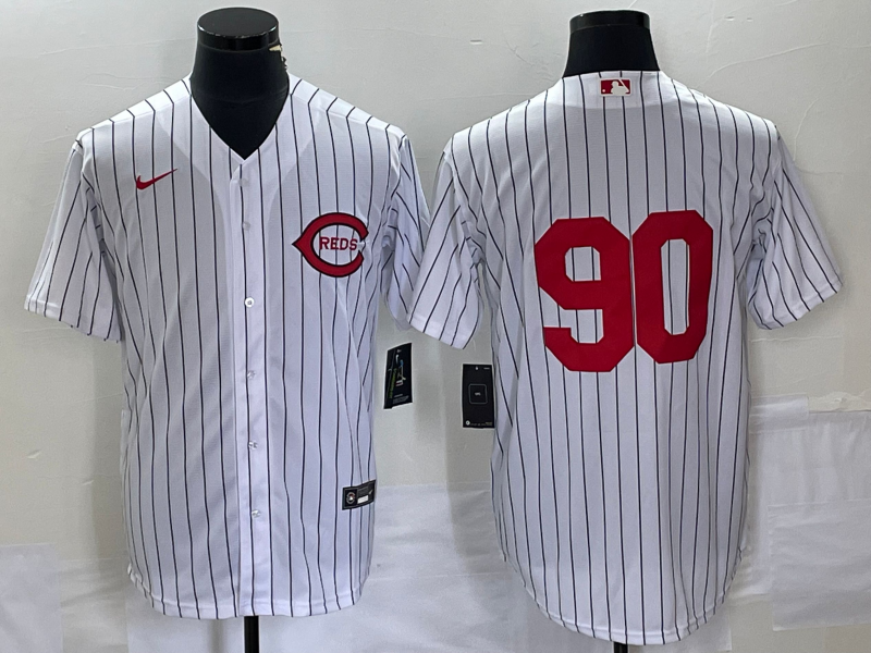 Men's Cincinnati Reds #90 White 2022 MLB at Field of Dreams Authentic Jersey